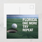 Golf Florida gethematiseerd met bal op green Briefkaart (Voorkant / Achterkant)