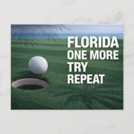 Golf Florida gethematiseerd met bal op green Briefkaart