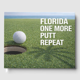 Golf Florida gethematiseerd met bal op green Gastenboek