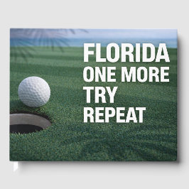 Golf Florida gethematiseerd met bal op green Gastenboek