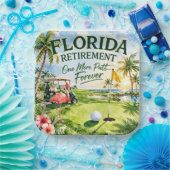 Golf Florida gethematiseerd met flamingo Papieren Bordje (Feest)