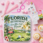 Golf Florida gethematiseerd met flamingo Papieren Bordje (Feest)