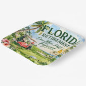 Golf Florida gethematiseerd met flamingo Papieren Bordje (Gebogen)