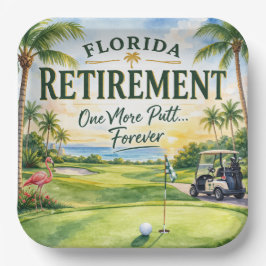 Golf Florida gethematiseerd met flamingo Papieren Bordje