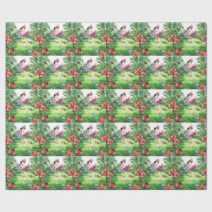 Golf Florida gethematiseerd met flamingo-pensioen Cadeaupapier