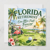 Golf Florida gethematiseerd met flamingo-pensioen Kaart (Voorkant)