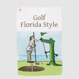 Golf Florida Style met Alligator Caddie Golfhanddoek