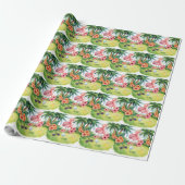 Golf Florida thema flamingo pensioen Cadeaupapier (Uitgerold)