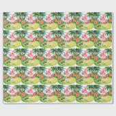 Golf Florida thema flamingo pensioen Cadeaupapier (Vlak)