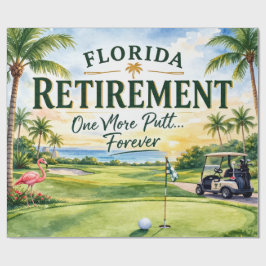 Golf Florida thema flamingo pensioen Cadeaupapier