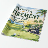 Golf Florida thema flamingo pensioen Cadeaupapier (Uitgerold)