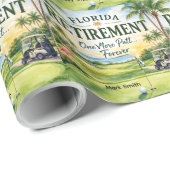 Golf Florida thema flamingo pensioen Cadeaupapier (Rol Hoek)