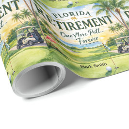 Golf Florida thema flamingo pensioen Cadeaupapier