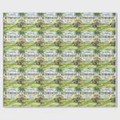 Golf Florida thema flamingo pensioen Cadeaupapier (Vlak)