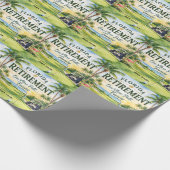 Golf Florida thema flamingo pensioen Cadeaupapier (Hoek)