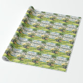 Golf Florida thema flamingo pensioen Cadeaupapier (Uitgerold)