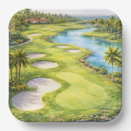 Golf Florida-thema golfbaan Papieren Bordje