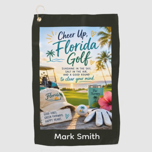 Golf Florida thema Golfhanddoek (Voorkant)