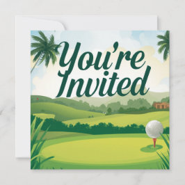 Golf Florida thema “Je bent uitgenodigd” uitnodigi Kaart