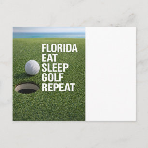 Golf Florida thema met bal op green Briefkaart