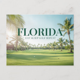 Golf Florida thema met bal op green Briefkaart