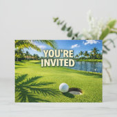 Golf Florida thema u bent uitgenodigd Kaart (Staand voorkant)
