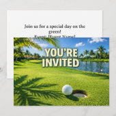 Golf Florida thema u bent uitgenodigd Kaart (Voorkant / Achterkant)