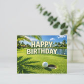 Golf Florida Thema Verjaardag Briefkaart (Staand voorkant)