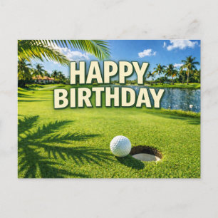 Golf Florida Thema Verjaardag  Briefkaart