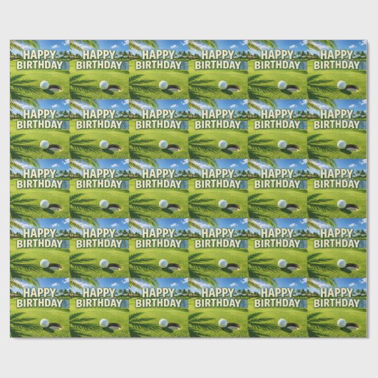 Golf Florida Thema Verjaardag  Cadeaupapier (Vlak)