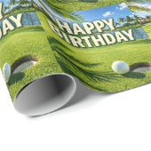 Golf Florida Thema Verjaardag  Cadeaupapier (Rol Hoek)