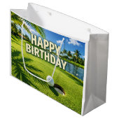 Golf Florida Thema Verjaardag  Groot Cadeauzakje (Voorkant Gekanteld)