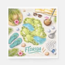 Golf Florida Themade servetten
