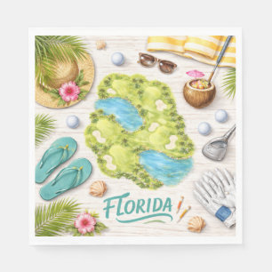 Golf Florida Themade servetten
