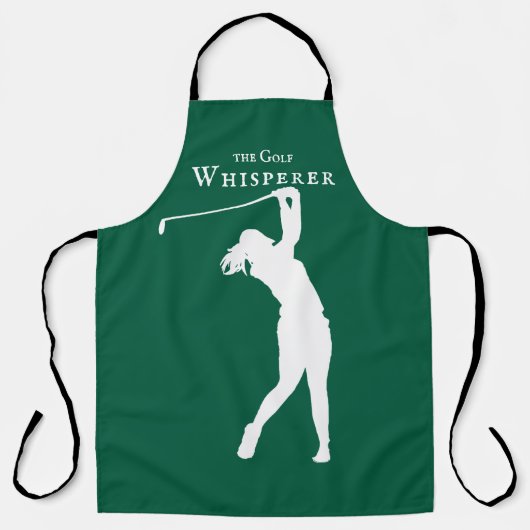Golf Fluisteraar Schort - Aanpasbare Golfer Citaat (Voorkant)
