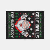 Golf For Everybody Santa Ugly Christmas Golfing  Fleece Deken (Voorkant (Horizontaal))