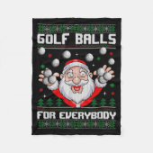 Golf For Everybody Santa Ugly Christmas Golfing  Fleece Deken (Voorkant)