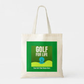 "Golf for Life" Gepersonaliseerd Golf Canvas tas (Achterkant)