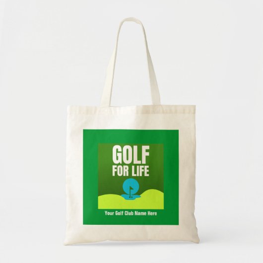 "Golf for Life" Gepersonaliseerd Golf Canvas tas (Voorkant)