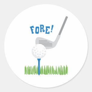 Golf Fore Ronde Sticker