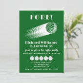 Golf Fore T-shirt-Riffic Green 50ste verjaardagsfe Kaart (Staand voorkant)