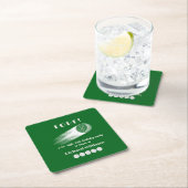 Golf Fore Tee-Riffic Green 50th Birthday Party Kartonnen Onderzetters (Insitu)