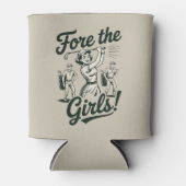 Golf Fore The Girls Cute Funny Golfing Ladies Blikjeskoeler (Voorkant)