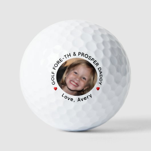 "Golf Forth & Prosper" Gepersonaliseerde golfballe Golfballen (Voorkant)