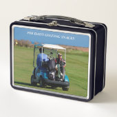 Golf Foto Caddy Snacks Golfer's Metalen Lunchbox (Voorkant)