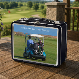 Golf Foto Caddy Snacks Golfer's Metalen Lunchbox