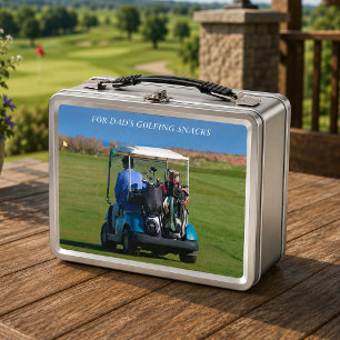Golf Foto Caddy Snacks Golfer's  Metalen Lunchbox