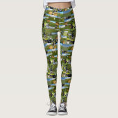 Golf, Foto Collage, Dames Leggings (Voorkant)