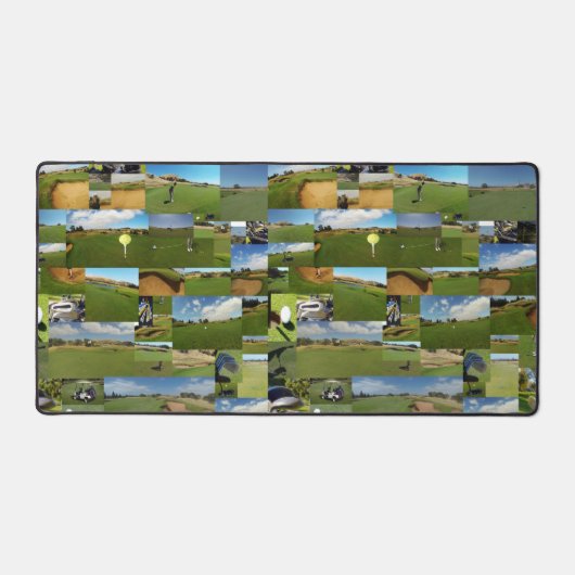 Golf Foto Collage, Desk Mat (Voorkant)