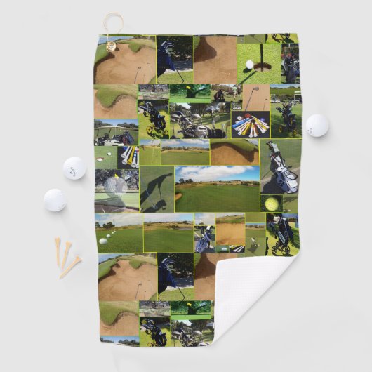 Golf Foto Collage. Golfhanddoek (Insitu)